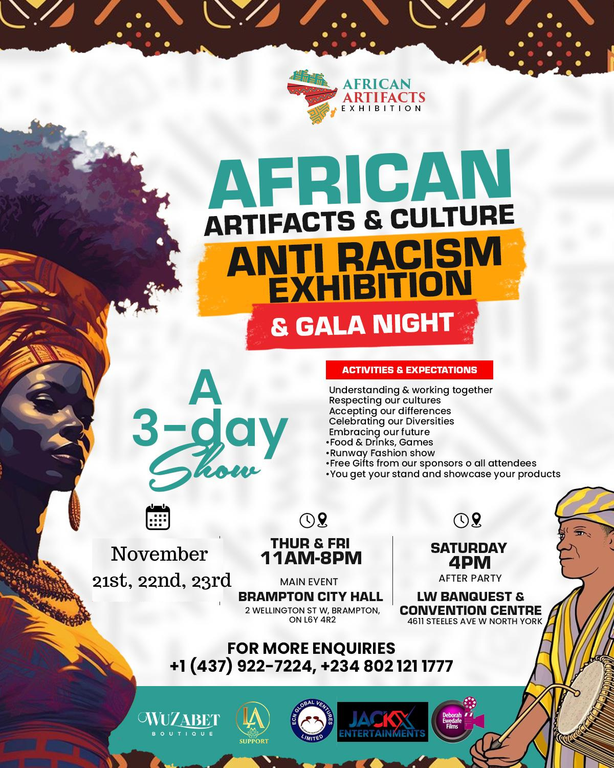 African Artifacts & Culture Anti-Racism Exhibition and Gala Night